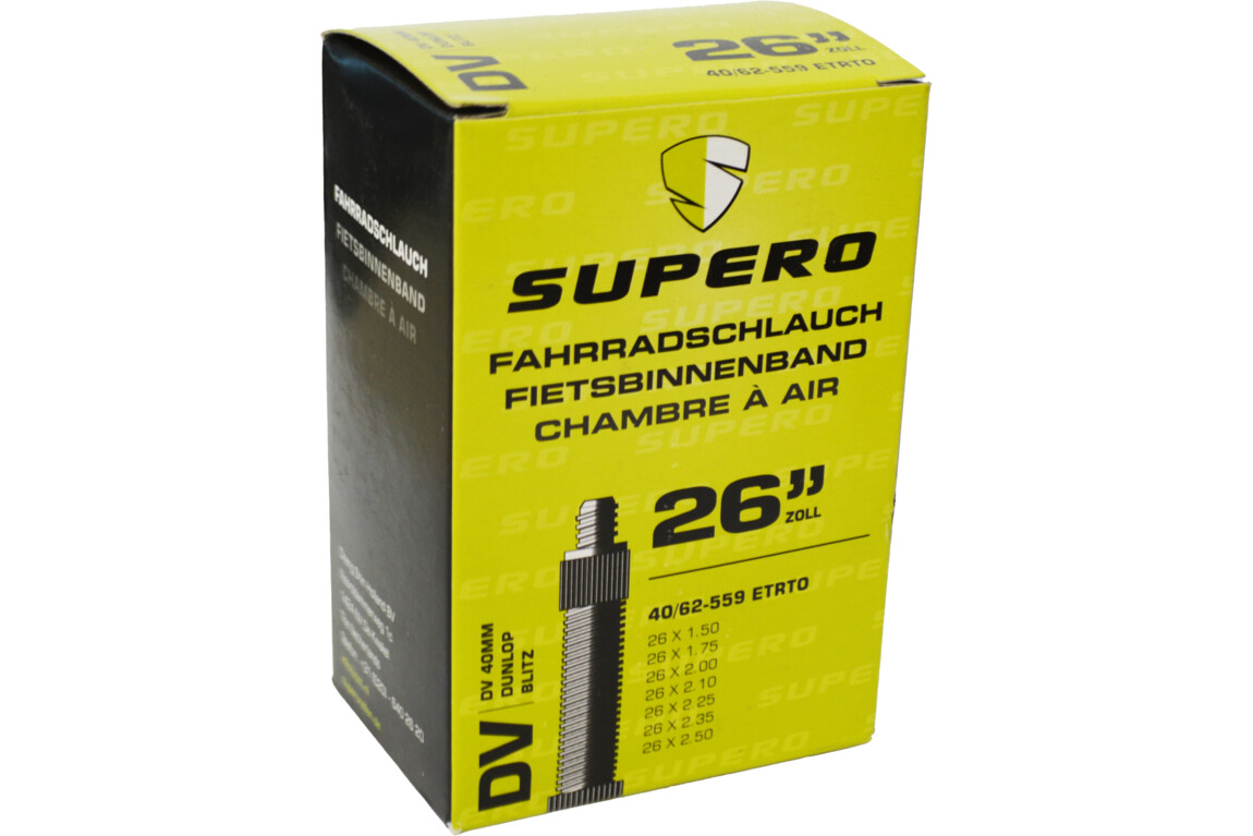 SUPERO Fahrradschlauch 26 Zoll