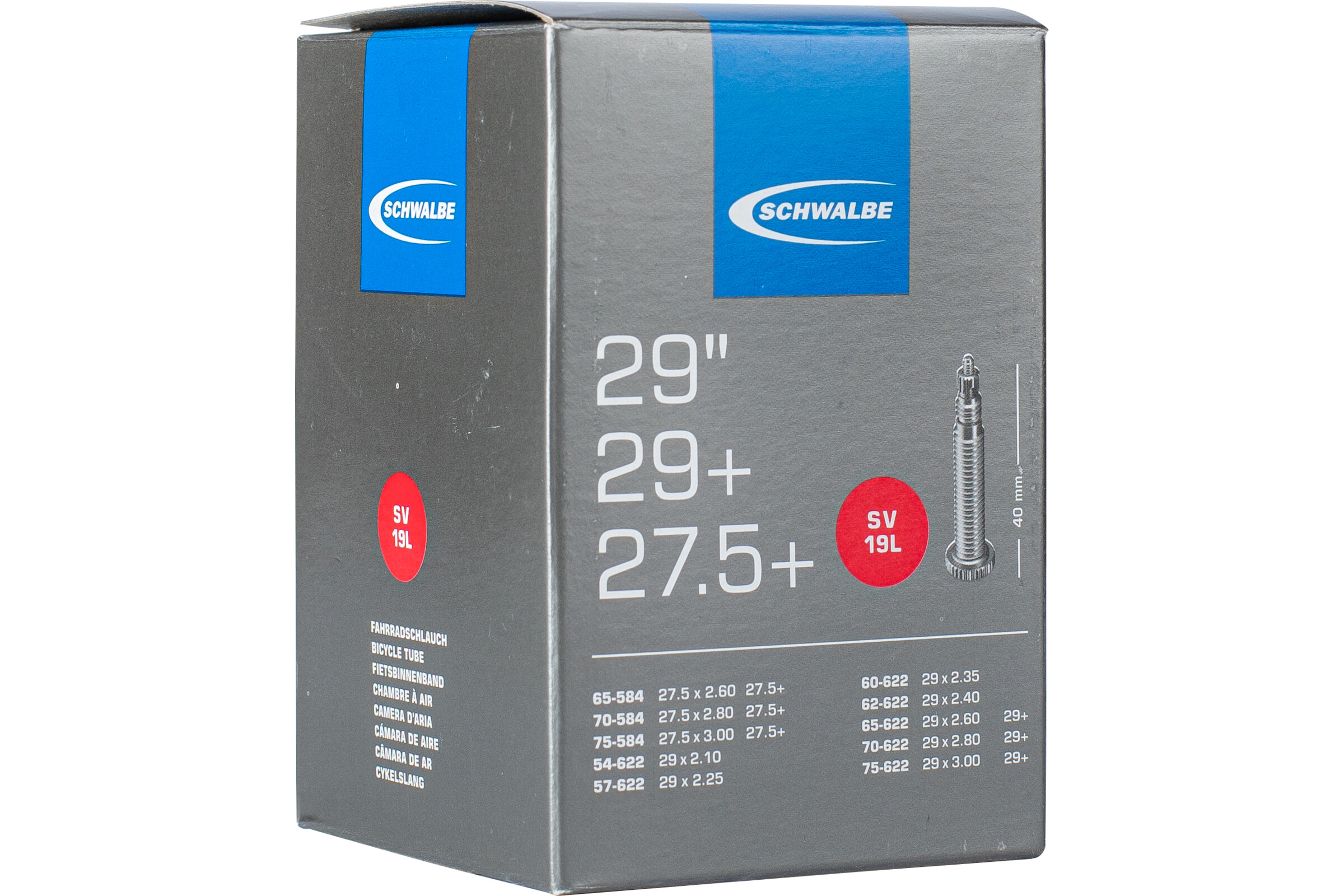 Schwalbe Fahrradschlauch #19L 65/75-584/622 27,5/28/29 Zoll