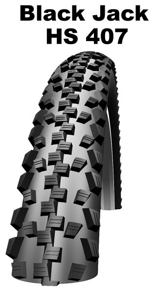 SCHWALBE Fahrradreifen Black Jack HS407 Drahtreifen